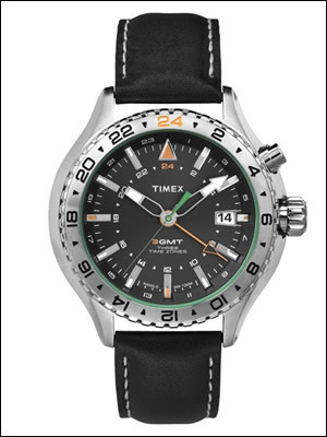 TIMEX 3-GMT インテリジェントクォーツ T2P452 メンズ 腕時計