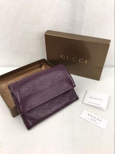 Gucci グッチ シマレザー 204518 パプール 二つ折財布