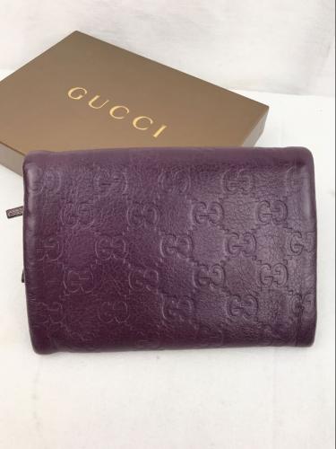 Gucci グッチ シマレザー 204518 パプール 二つ折財布