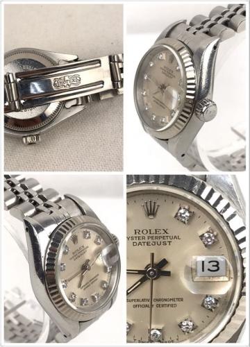 ロレックス 69174G デイトジャスト ダイヤ レディース腕時計