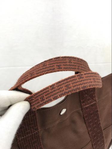 HERMES エルメス エールラインMM ブラウン ビジネスバッグ