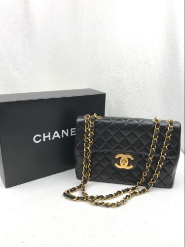 CHANEL シャネル デカマトラッセ 黒 チェーンショルダーバッグ