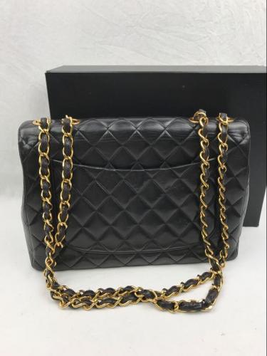 CHANEL シャネル デカマトラッセ 黒 チェーンショルダーバッグ