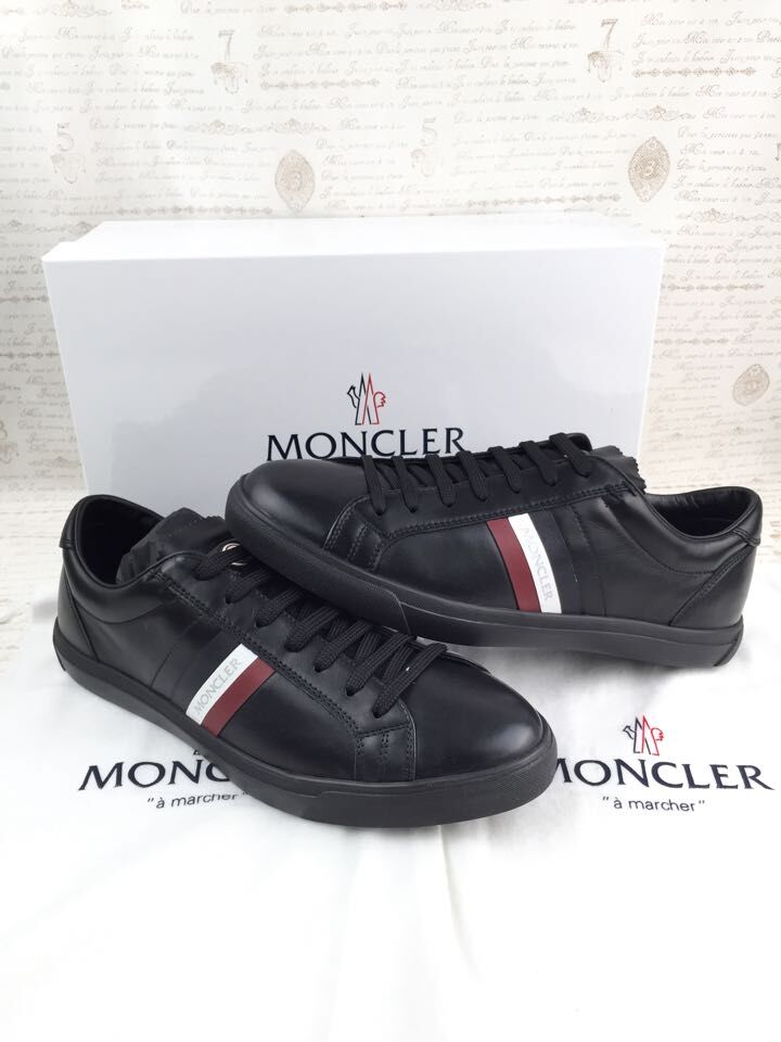 新品 MONCLER モンクレール ラ・モナコ  レザースニーカー 黒 メンズ 靴